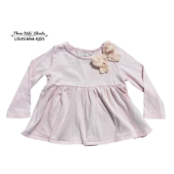 OshKosh Other - OshKosh 6m Pink Lace Bow Top